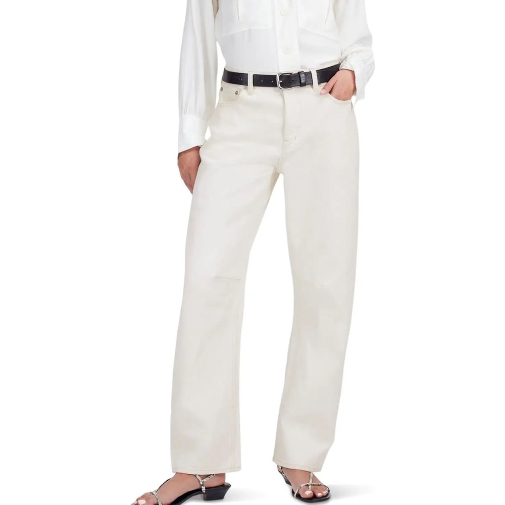 Madewell Women's Straight Leg Cream Jeans